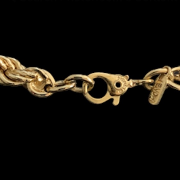 Monet Rope Necklace 20in 70's Vintage Retro Minimalist Gold Tone - Picture 4 of 4